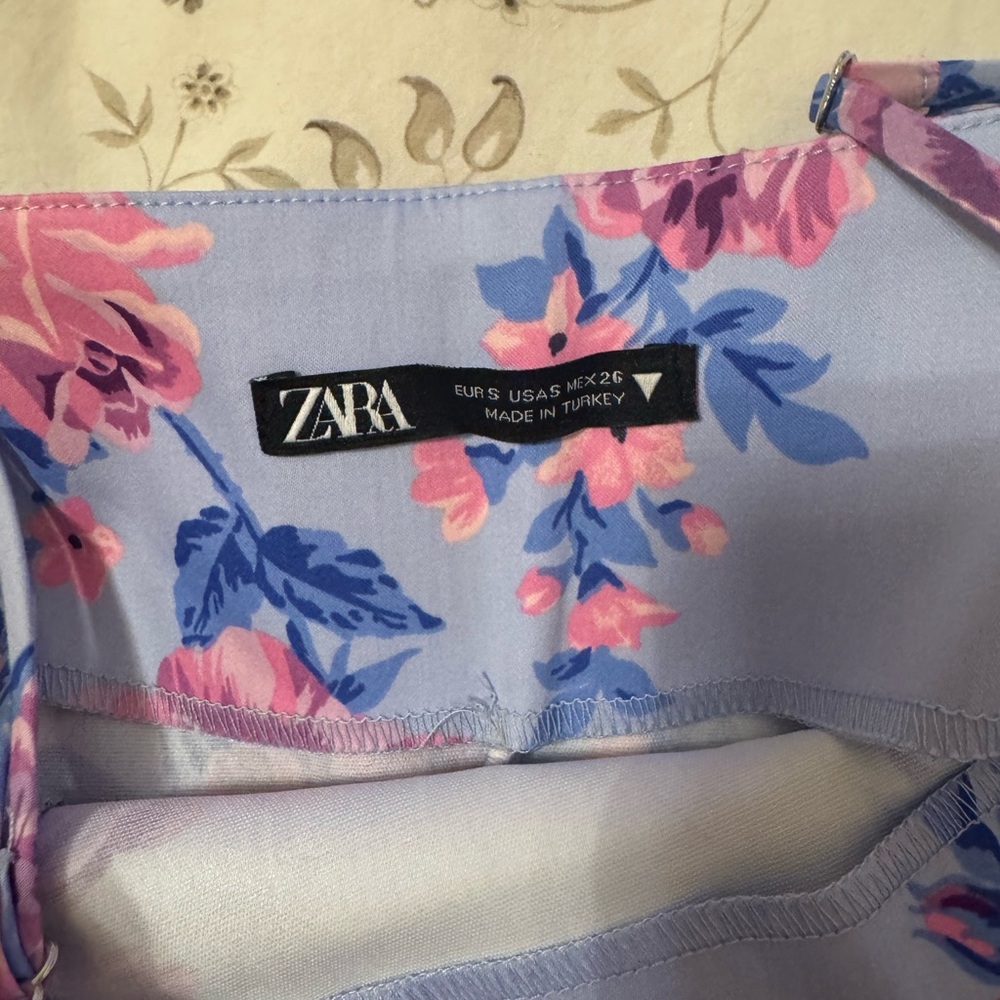 Zara Floral Spaghetti Strap Dress - Picture 3 of 4